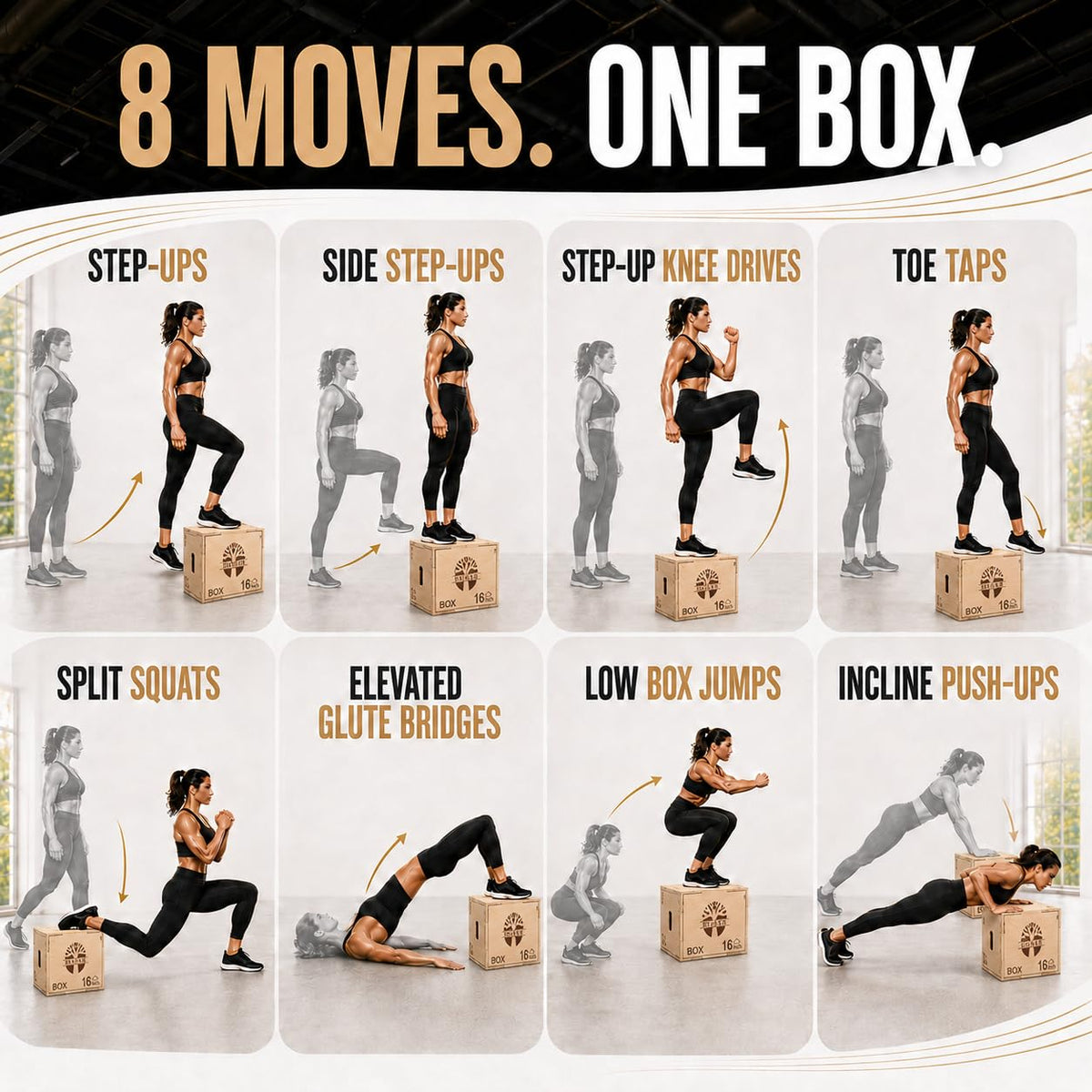 3-in-1 Wood Plyometric Jump Platform T344227