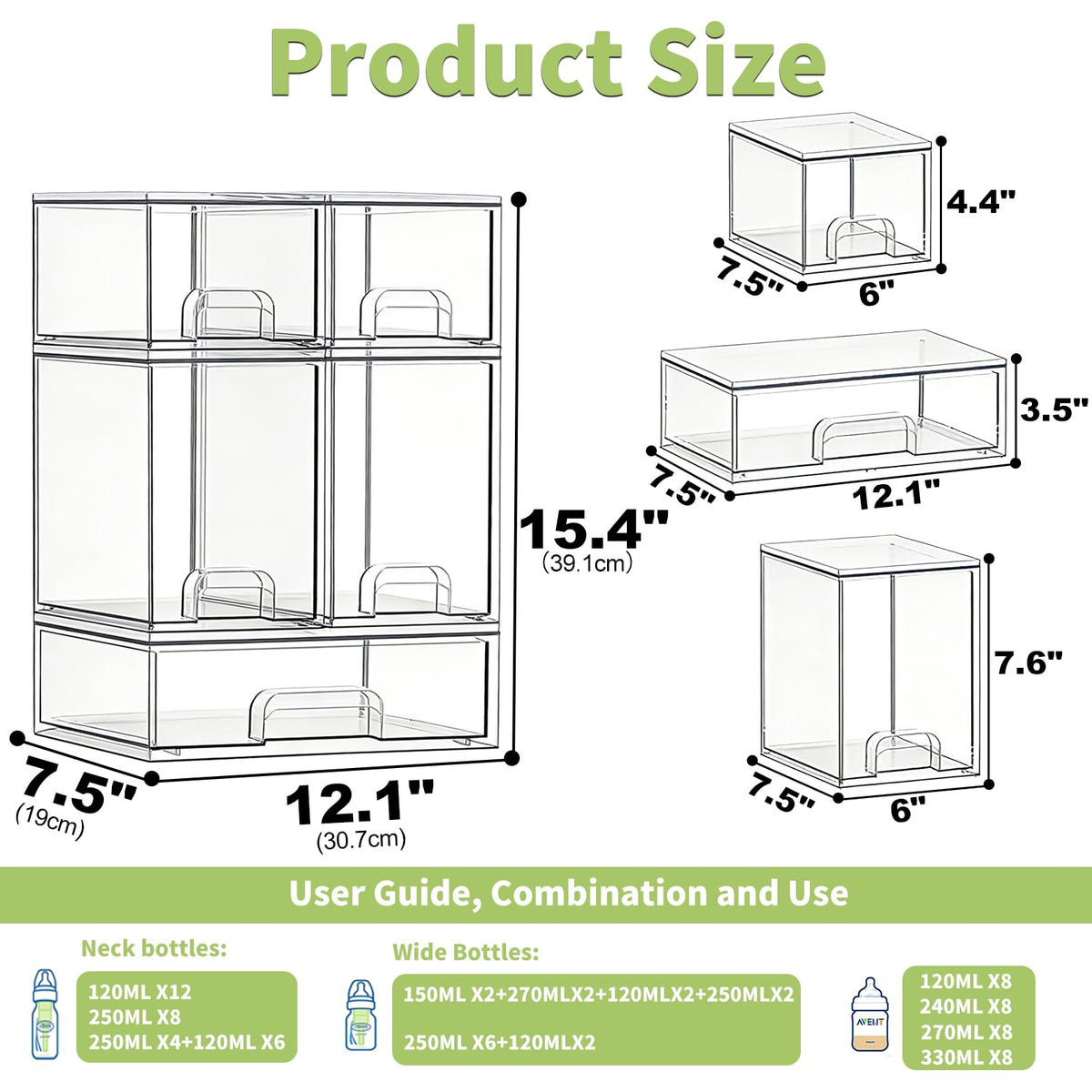 Acrylic Stackable Bottle Storage Organizer X322