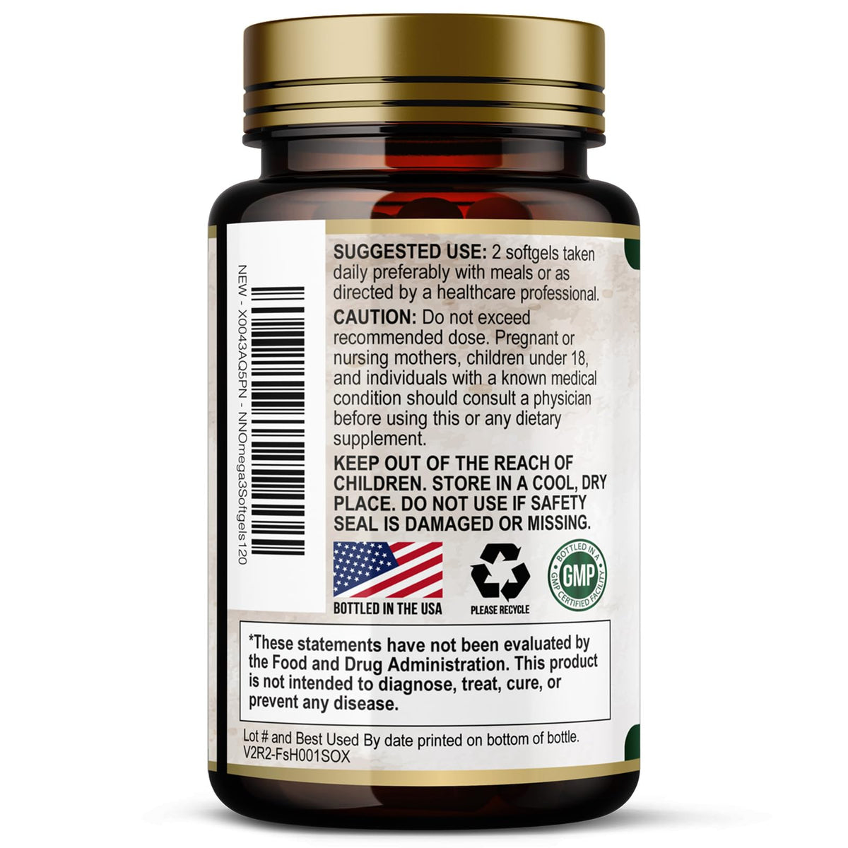 Omega 3 Fish Oil 2400mg 120 Softgels S86688