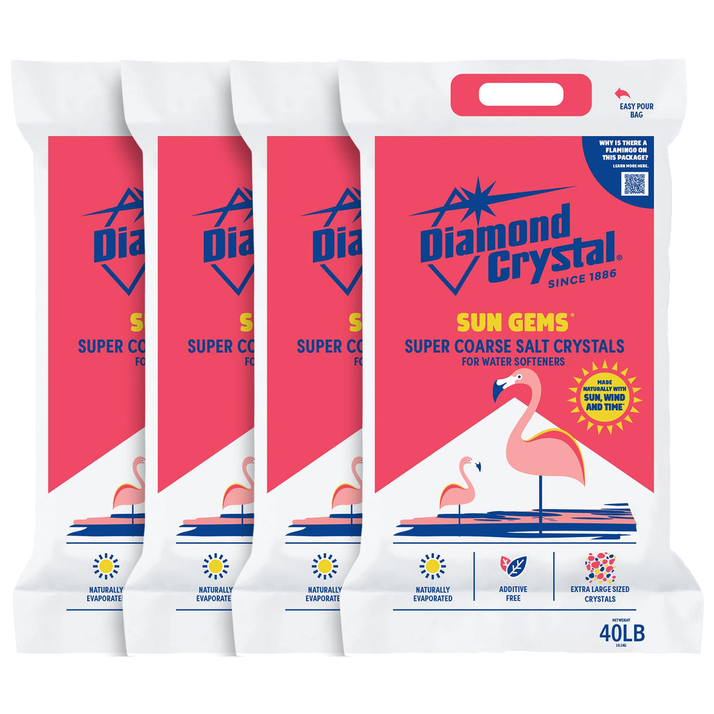 4 Pack Super Coarse Water Softener Salt, 40 Pounds M81182