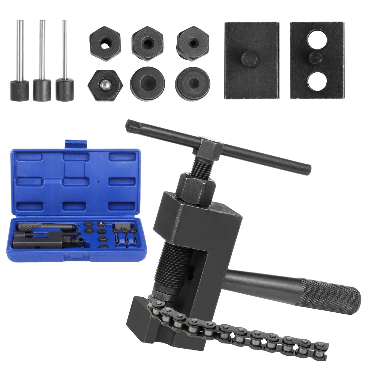 15 Pc Motorcycle Chain Breaker Tool Kit with Storage Box A261229