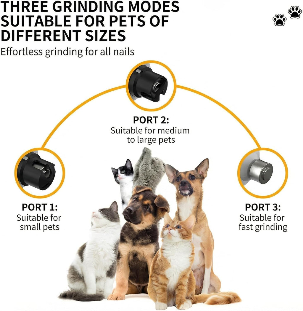 Electric Pet Nail Trimmer with LED Light 3-Speed J1665