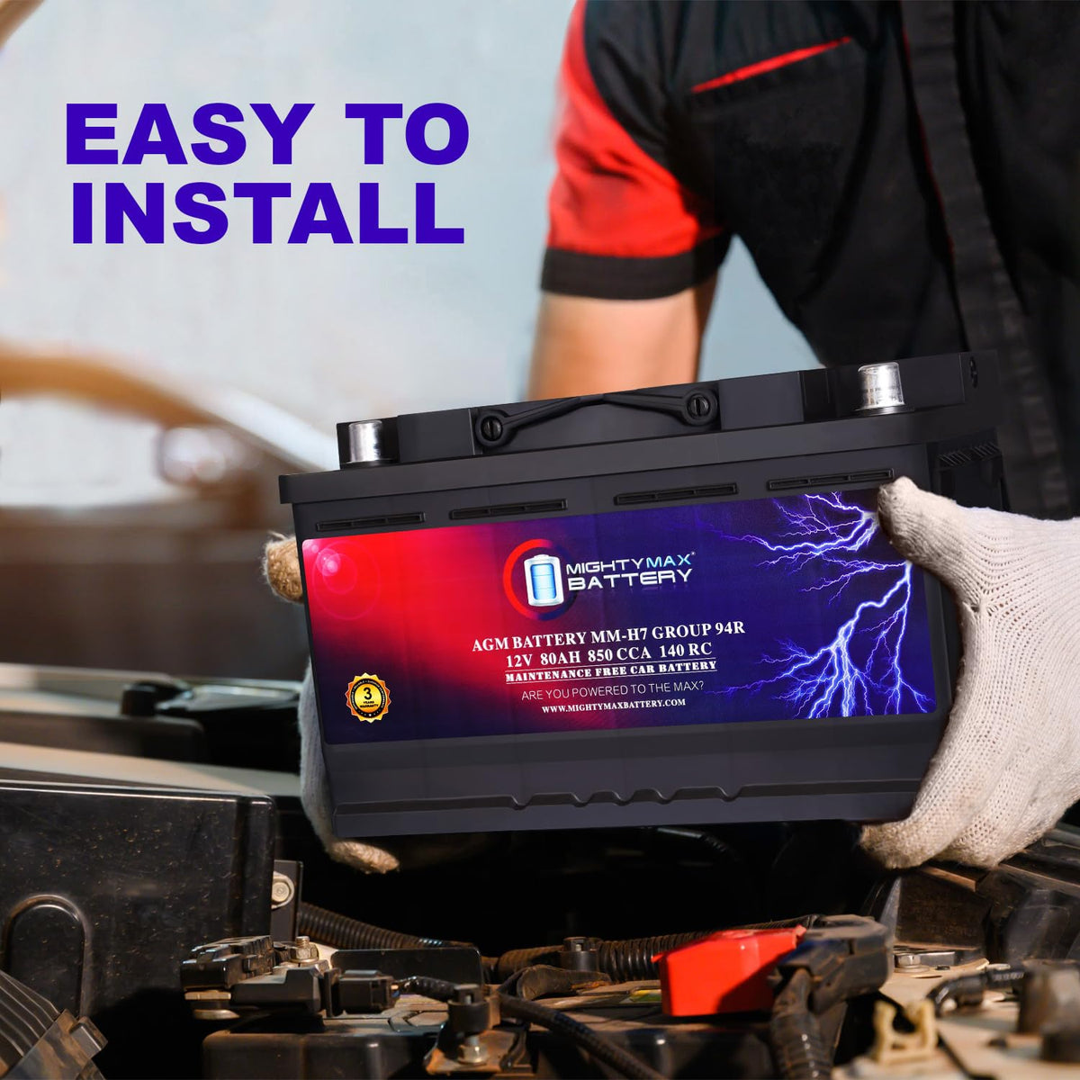 12V 80AH 850 CCA Replacement Battery C592