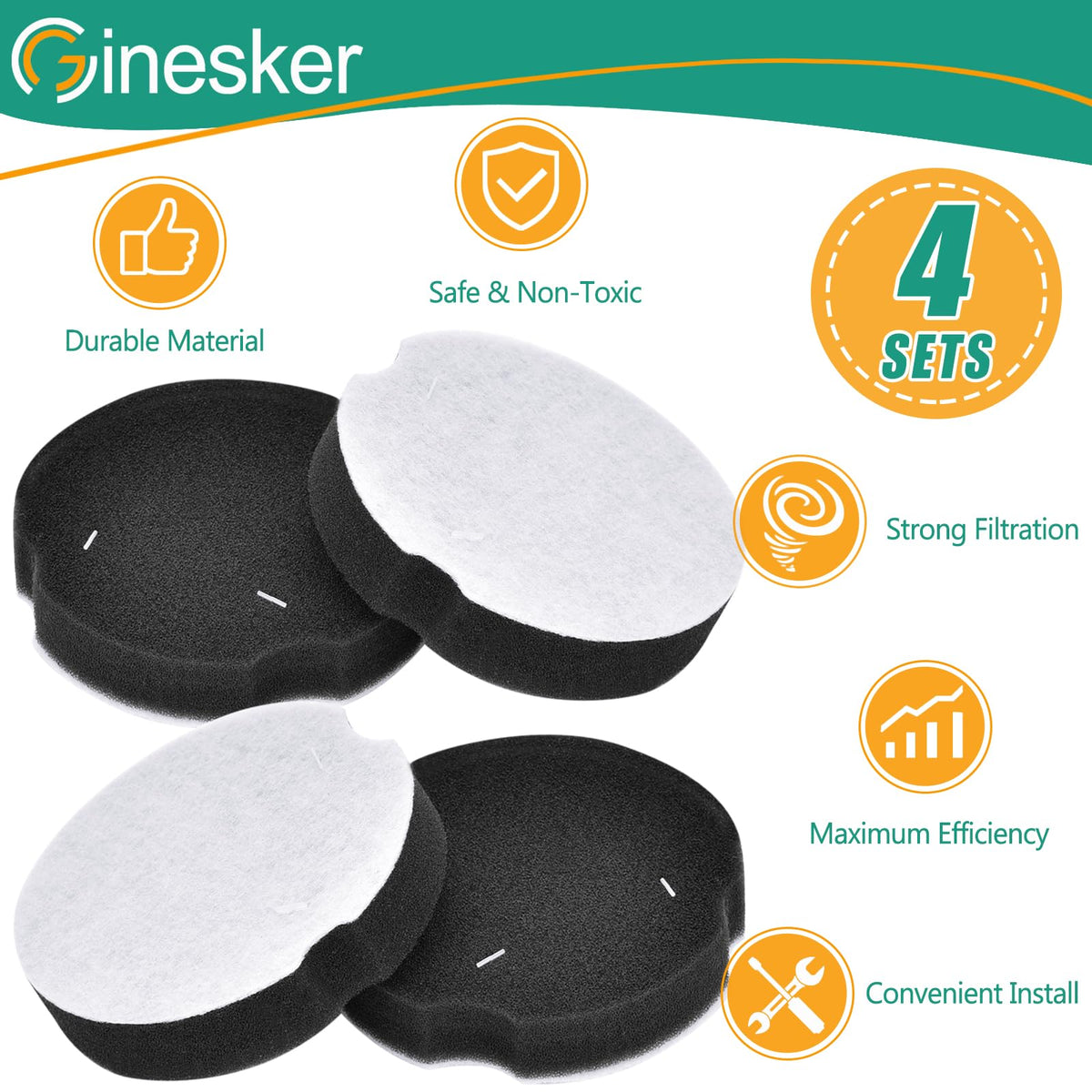 4 Pack Replacement Filters for Upright Vacuum Cleaner C66613