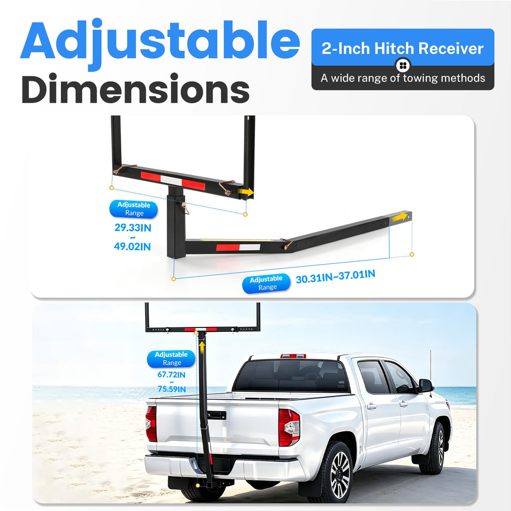 Truck Bed Extender Hitch Mount Extension Rack V3547