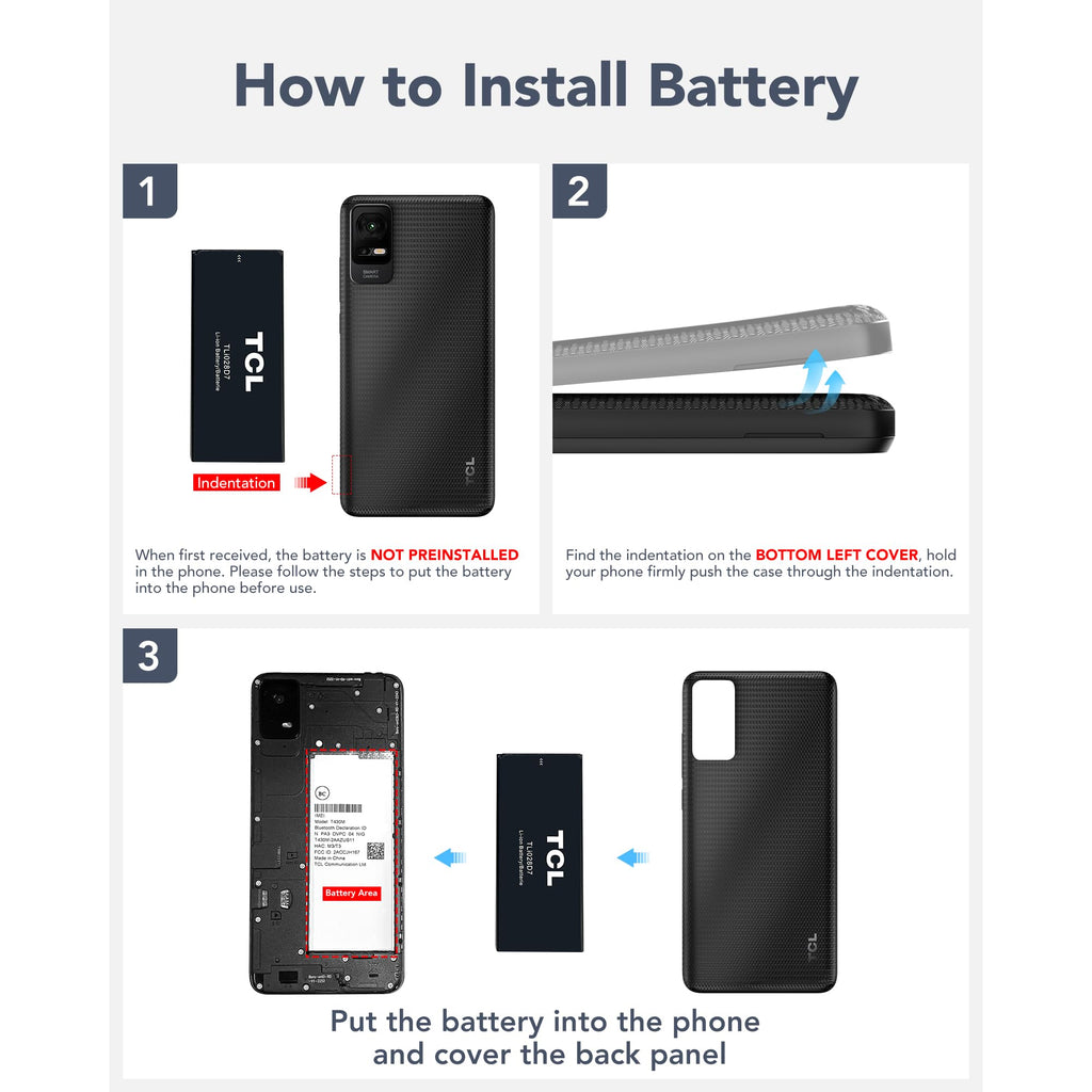 Unlocked Smartphone with 6.0" HD+ Display, 3+32GB, 3000mAh Battery, Android 13, Space Black Q2869