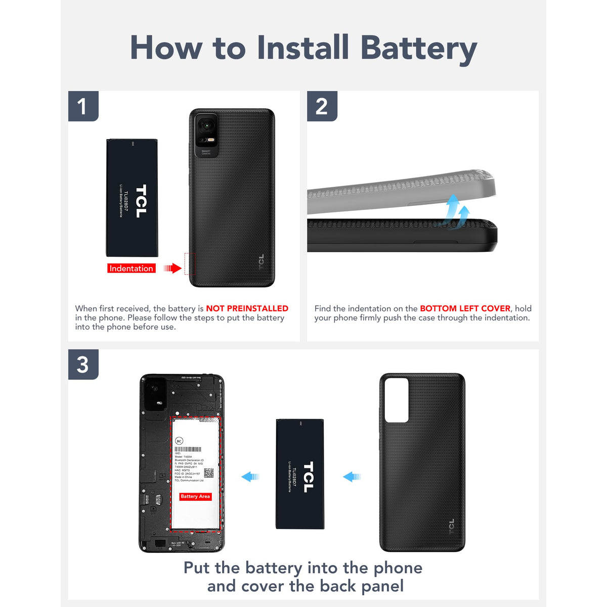 Unlocked Smartphone with 6.0" HD+ Display, 3+32GB, 3000mAh Battery, Android 13, Space Black Q2869