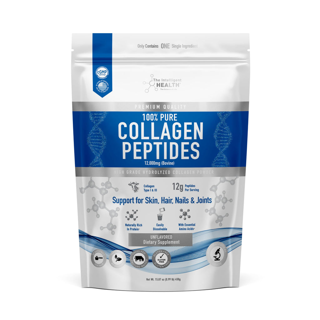 Collagen Peptides Powder, Hydrolyzed Type I & III, 45 Servings W4608
