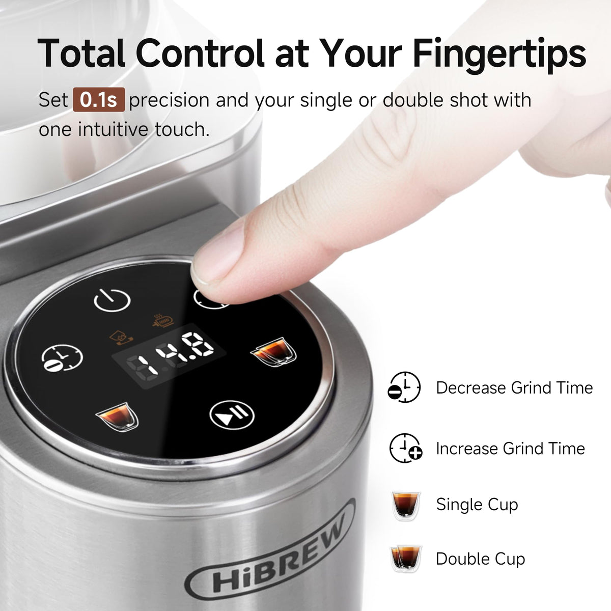 Electric Coffee Grinder with 48 Grind Settings Q623