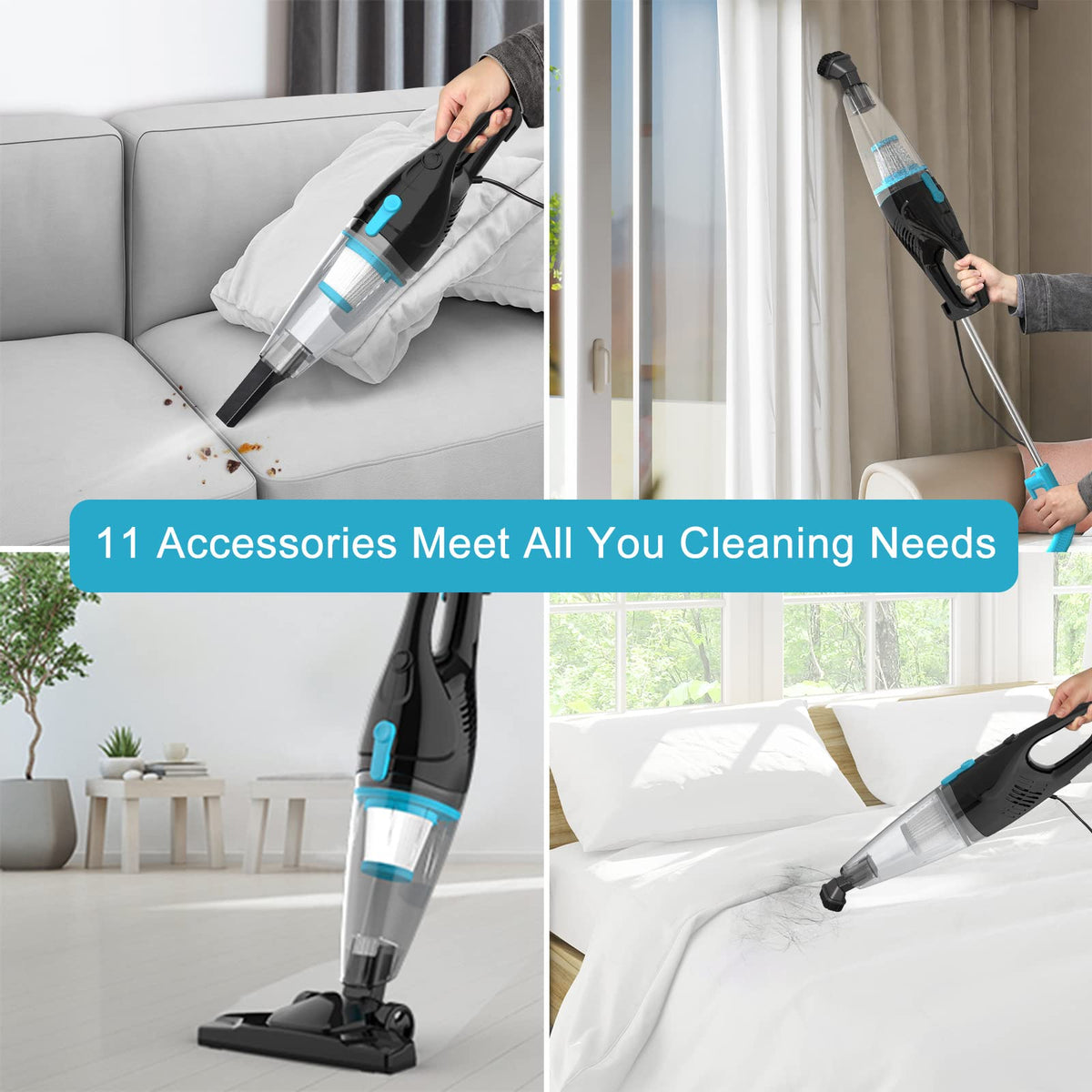 Corded 15KPa Bagless Stick Vacuum Cleaner F966