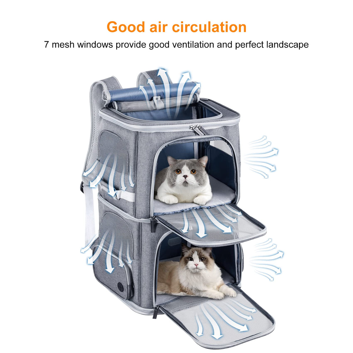 Double Compartment Pet Carrier Backpack R556