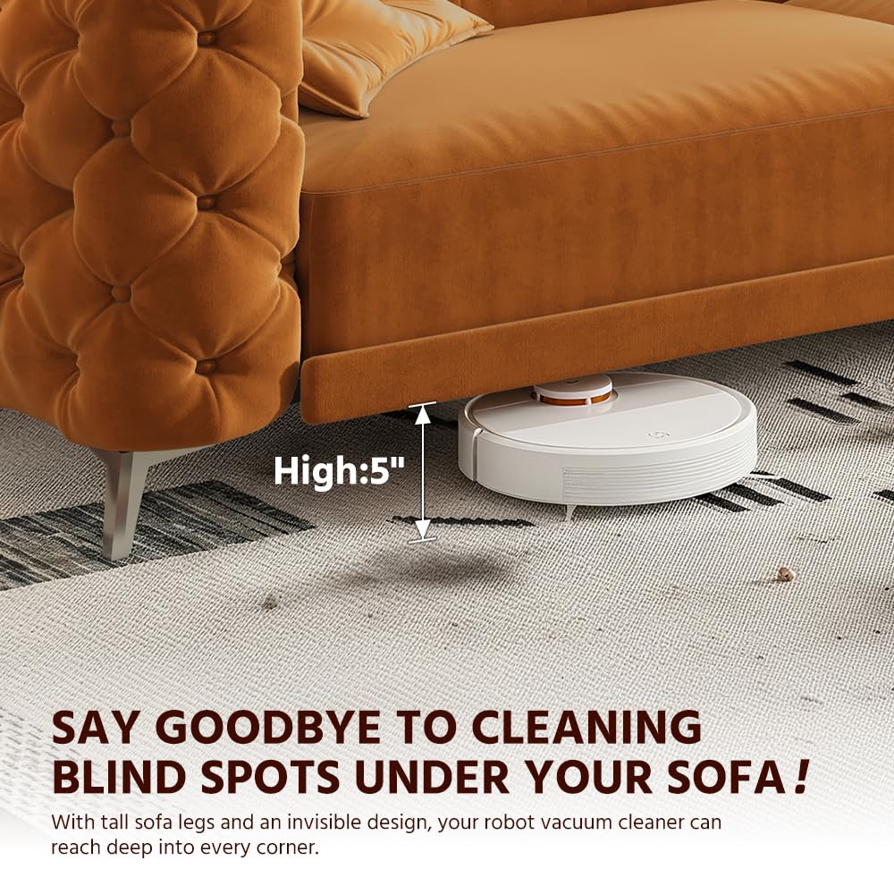 King Velvet Pull Out Sleeper Sofa with Ottoman H6843