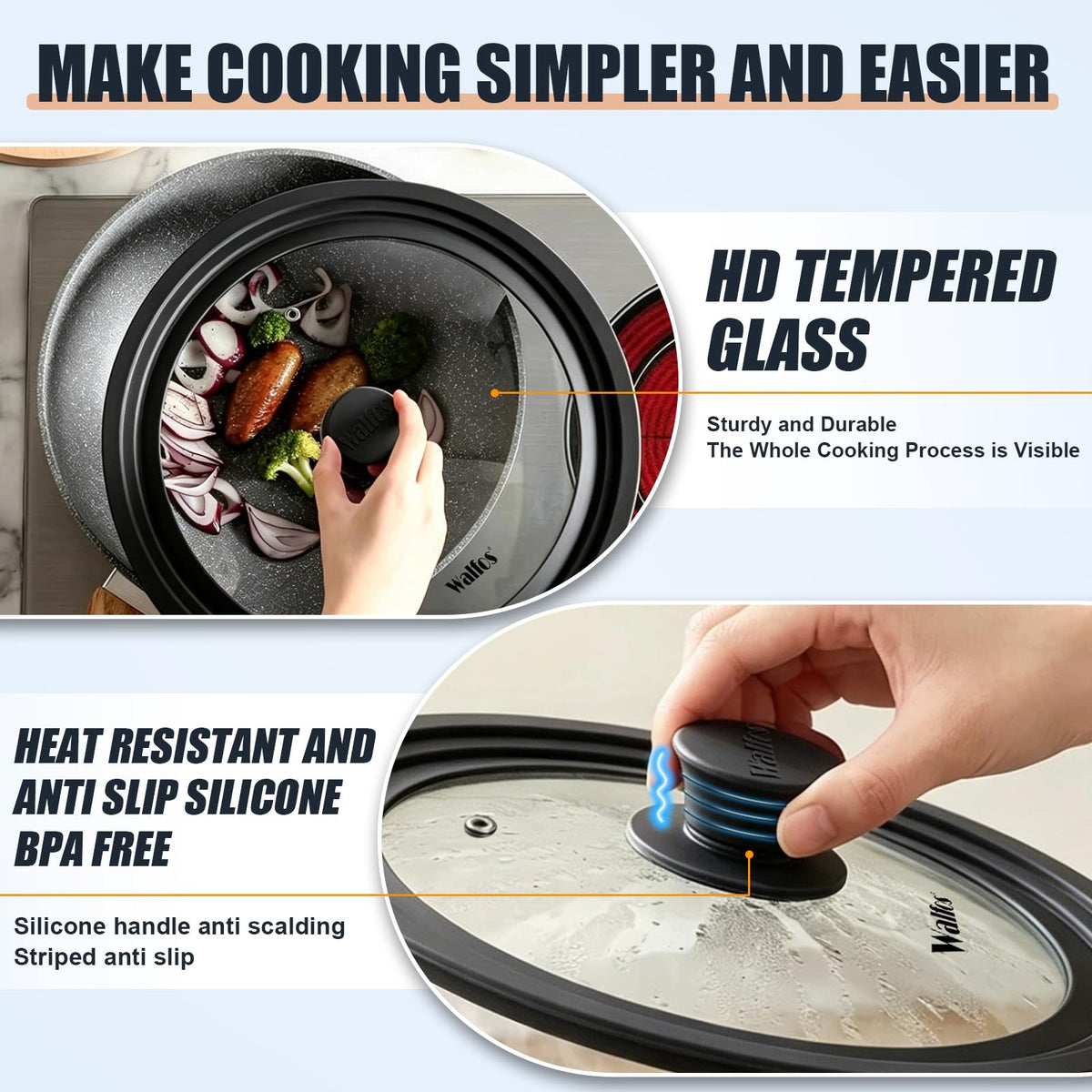 Tempered Glass Universal Lid for Pots, Pans and Skillets P98548