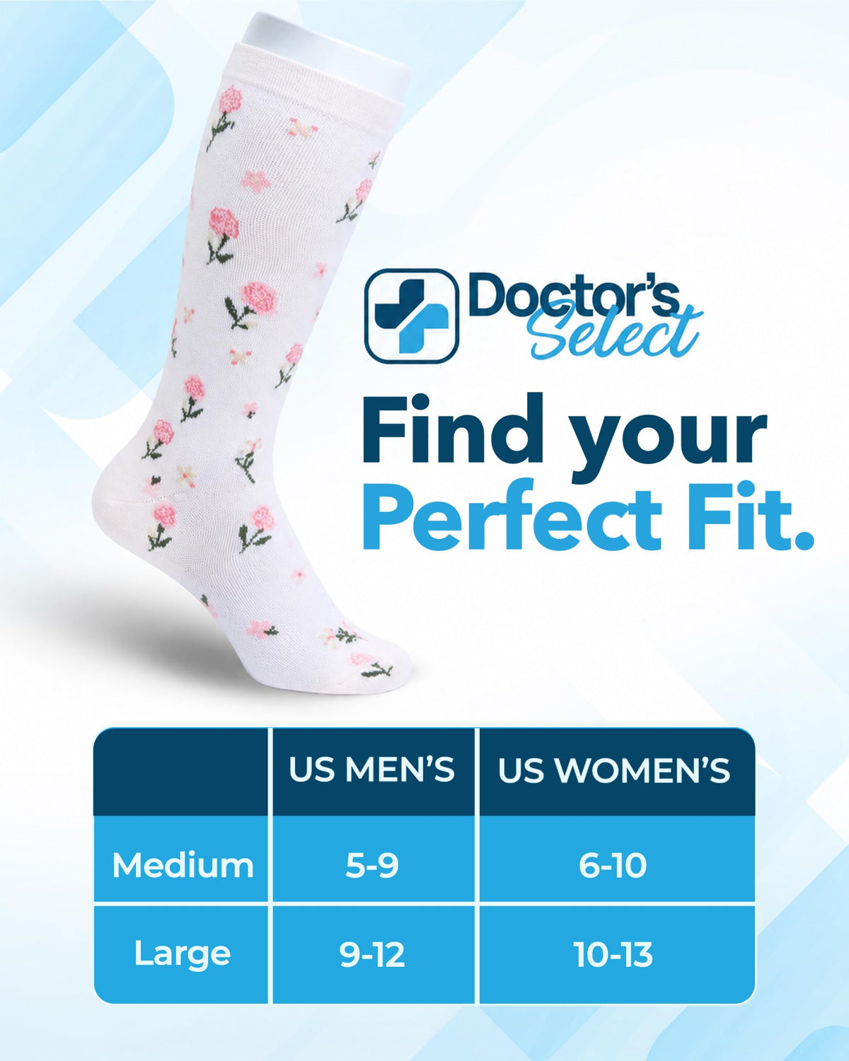 Bamboo Viscose 8-15 mmHg Knee High Compression Socks 3 Pairs W44320