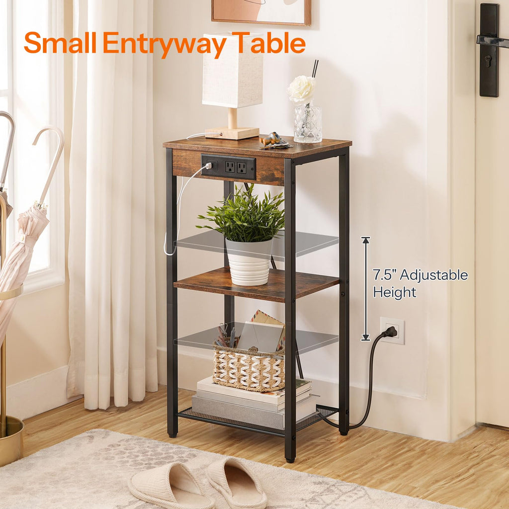 Tall End Table with Charging Station N773