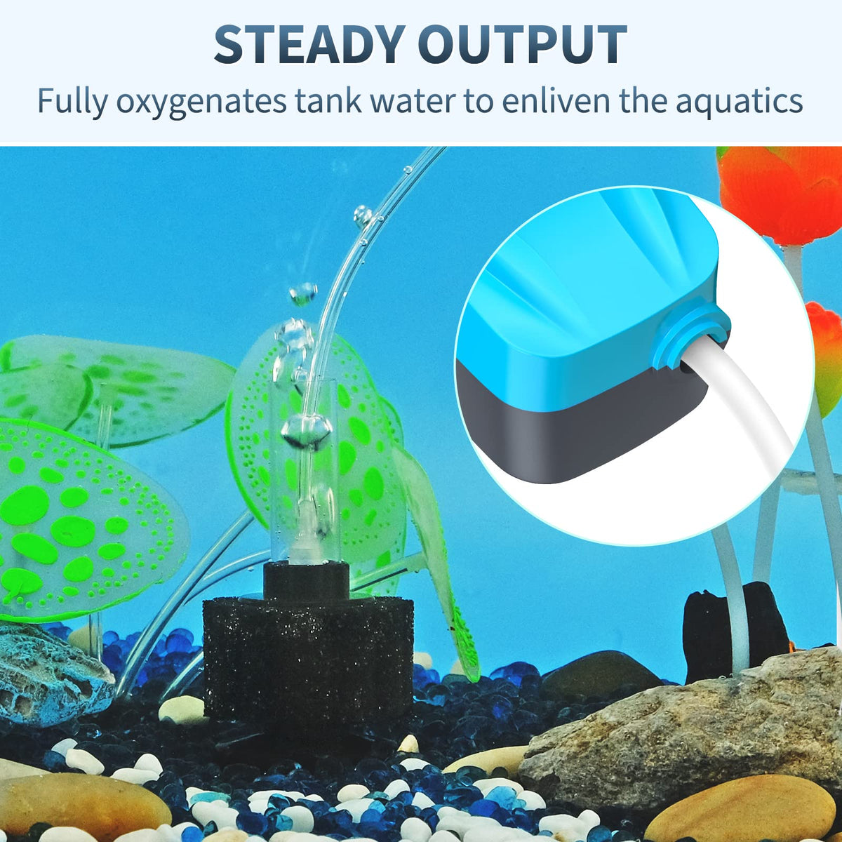 Aquarium Air Pump with Sponge Filter Kit X176339