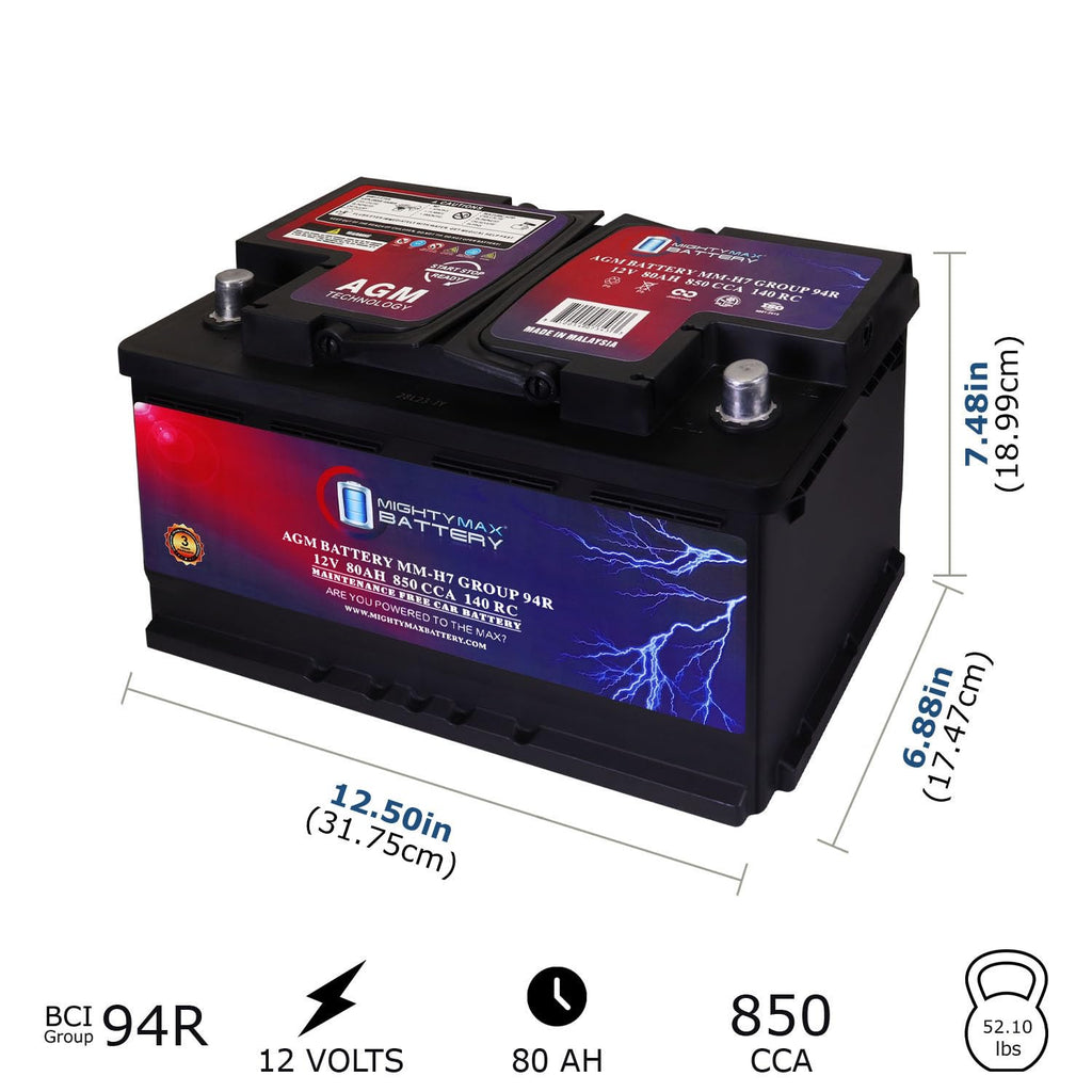12V 80AH 850 CCA Replacement Battery C592