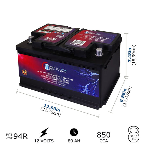 12V 80AH 850 CCA Replacement Battery C592