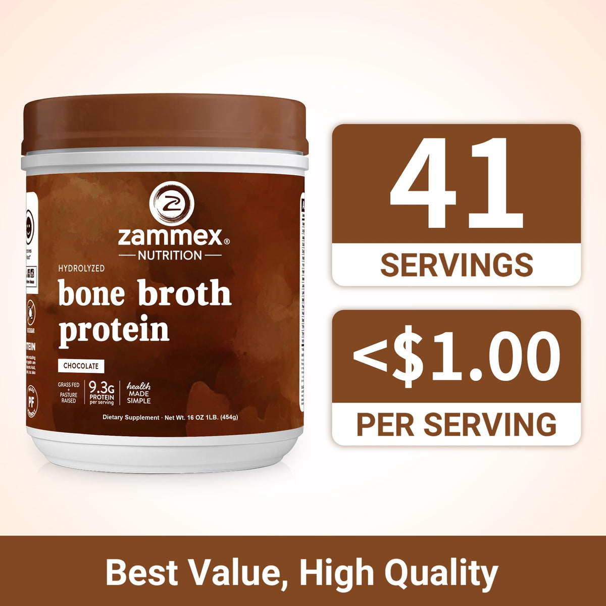 Bone Broth Protein Powder Hot Chocolate Cocoa G9733