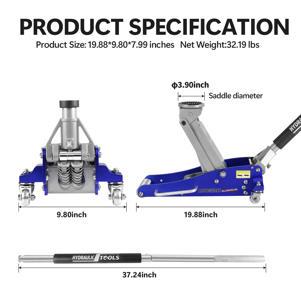 1.5 Ton Low Profile Steel Floor Jack D82878