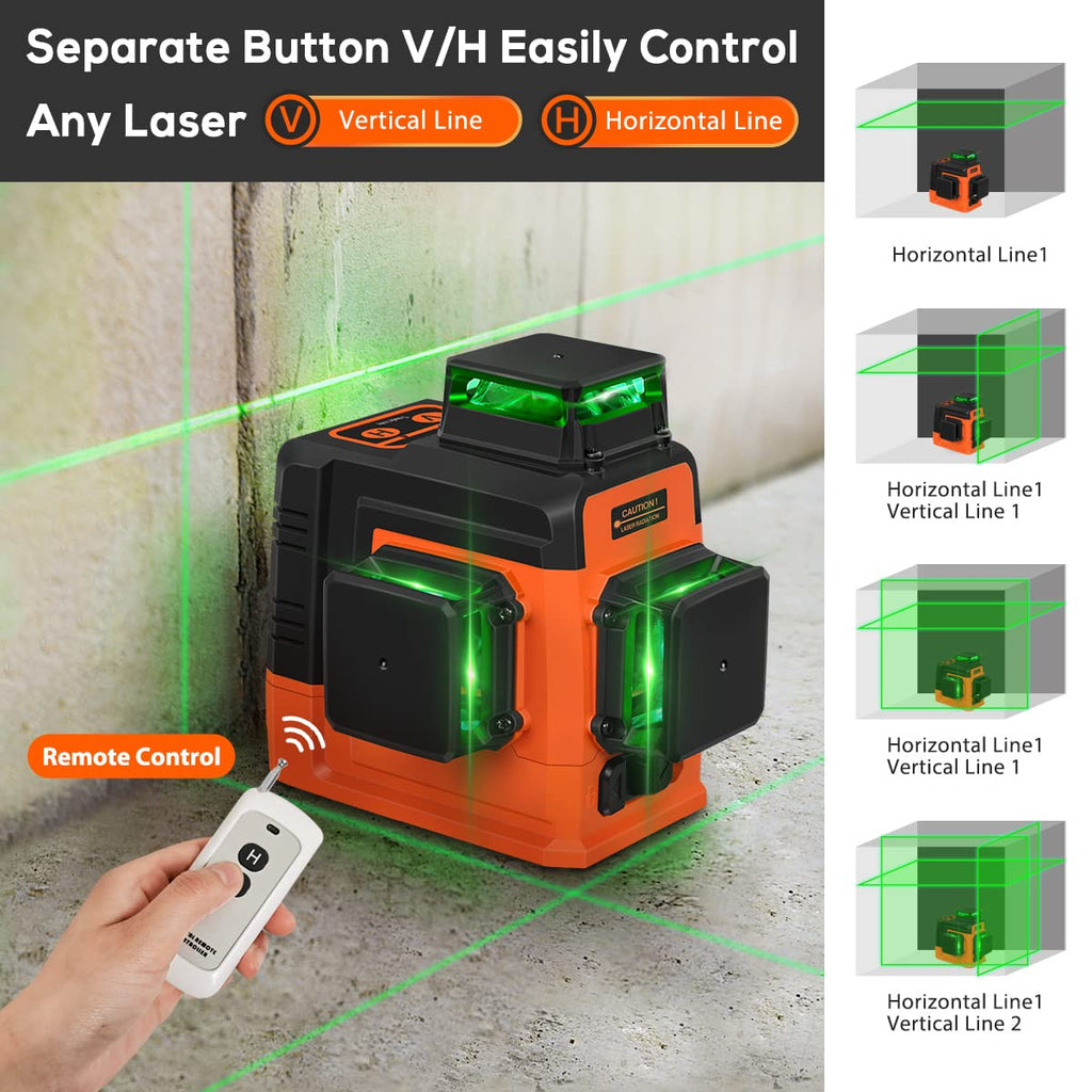 Self Leveling 3D Green Laser Level K978232