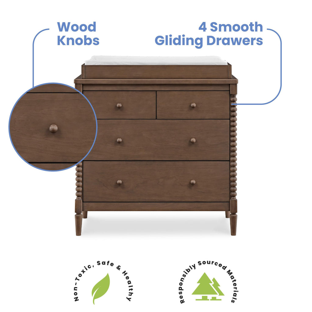 4 Drawer Dresser with Changing Top W695159