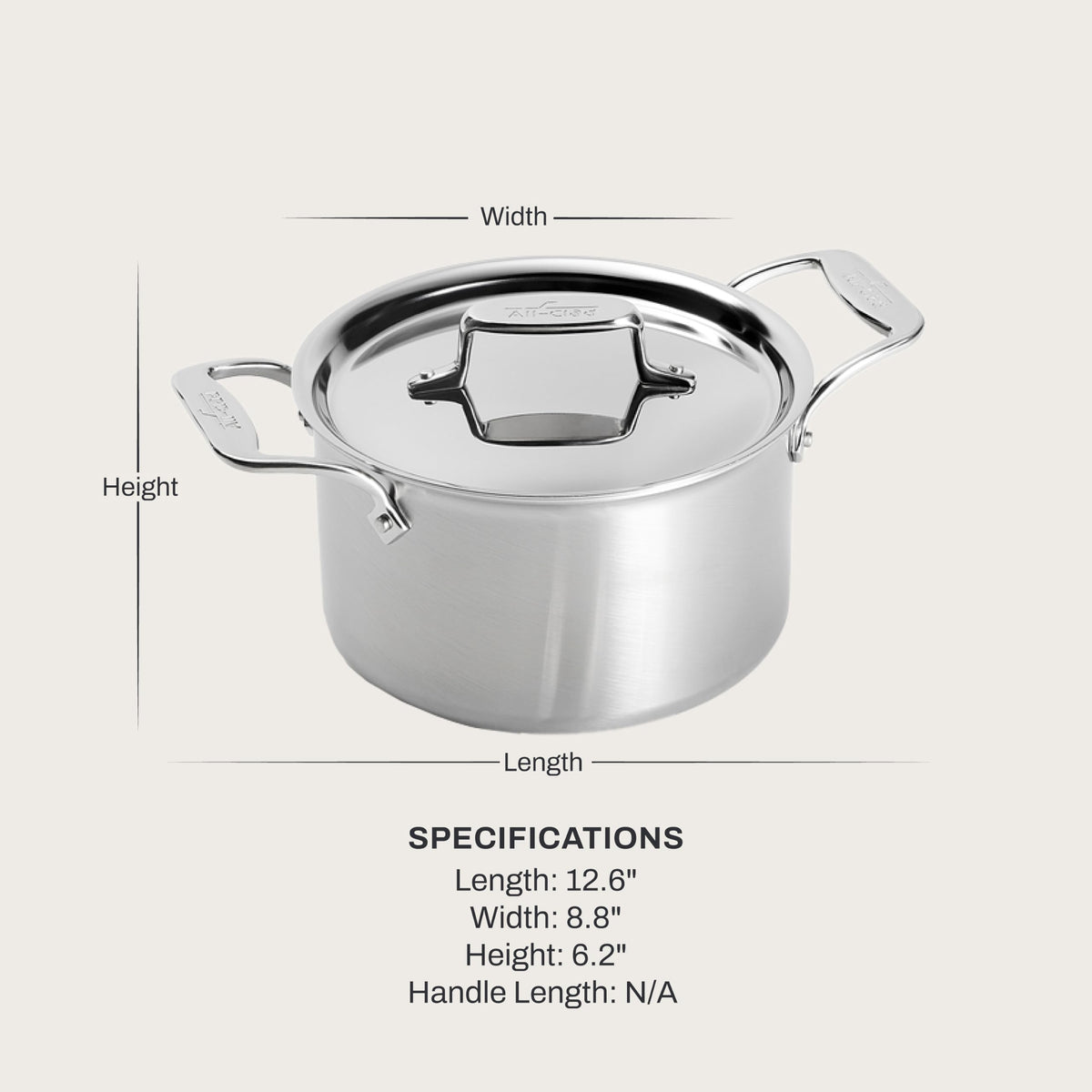 Stainless Steel 4 Qt Soup Pot with Lid Q847