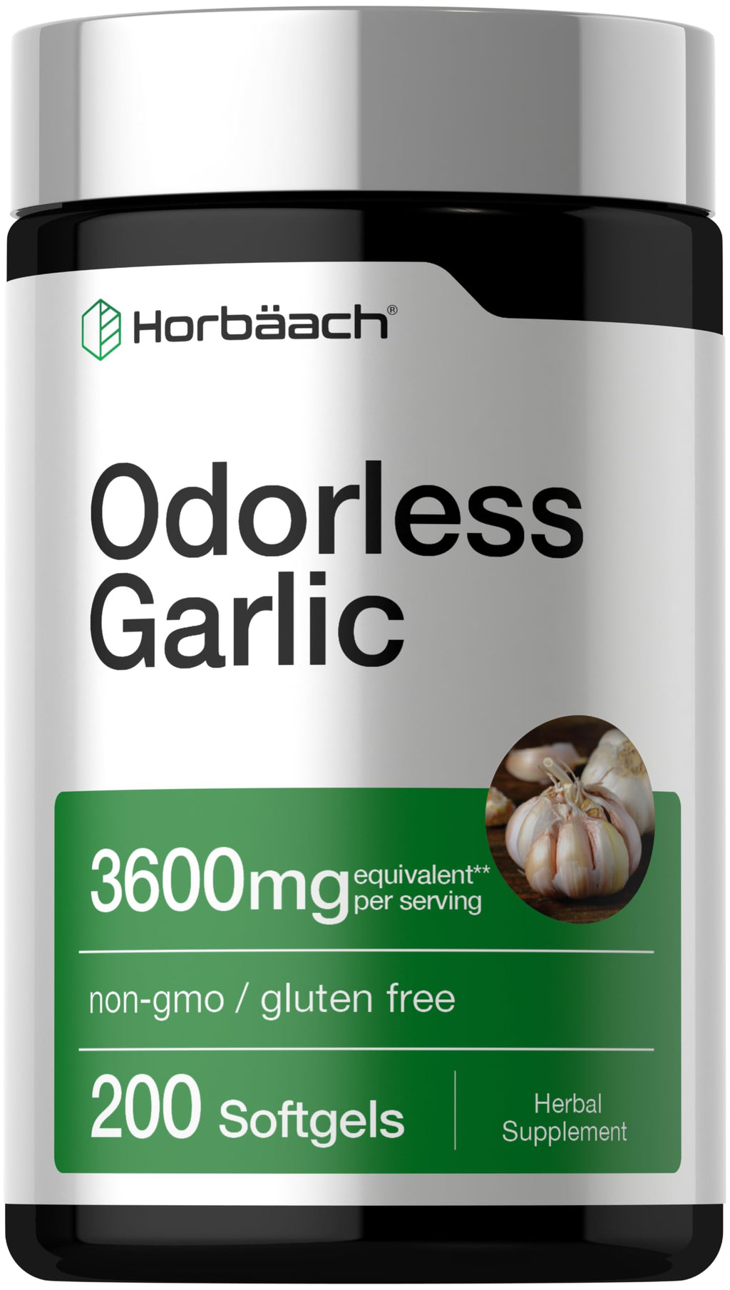 Odorless Garlic Softgel Supplement 200 Pills N397731