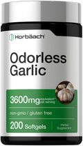 Odorless Garlic Softgel Supplement 200 Pills N397731