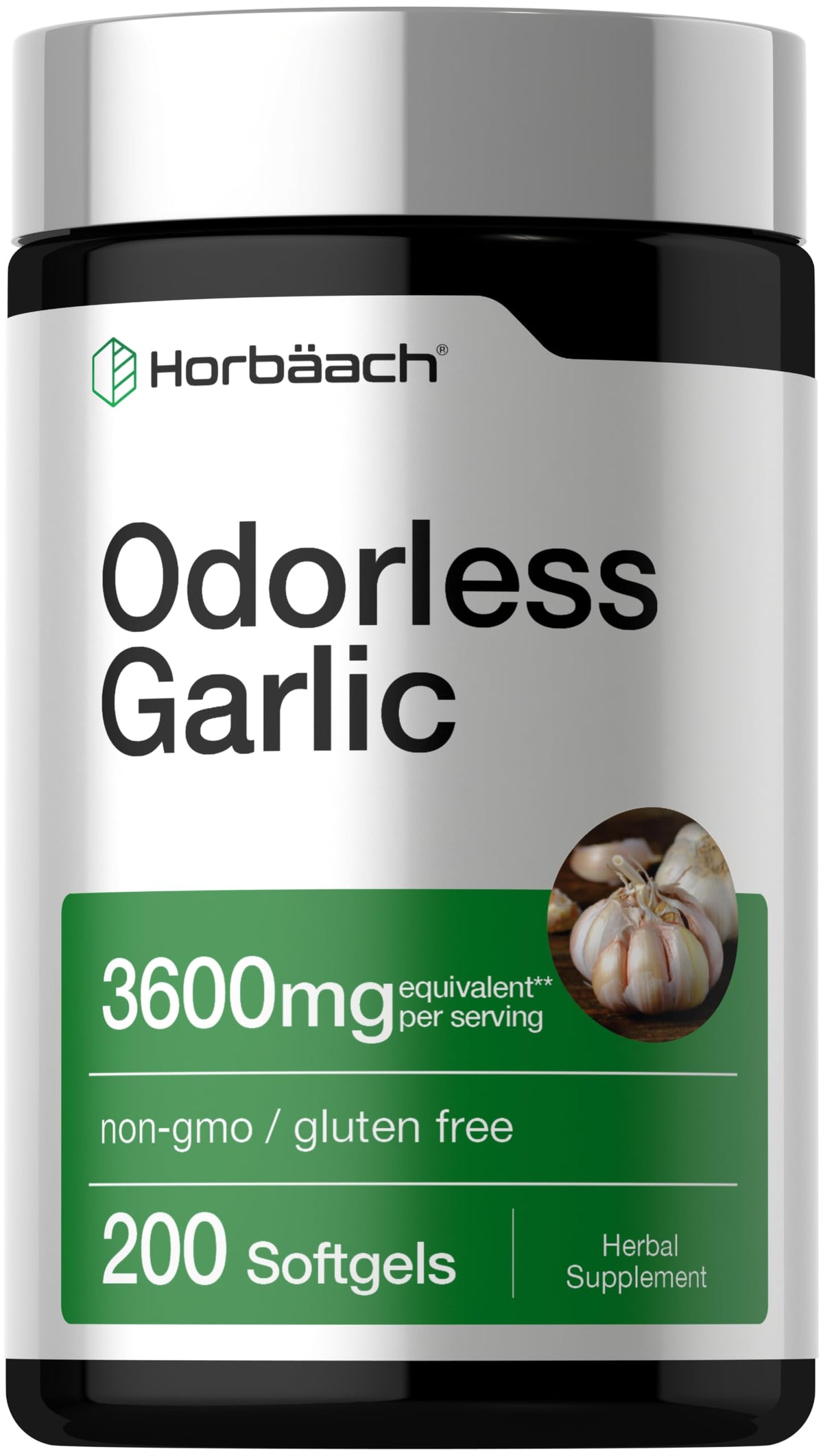 Odorless Garlic Softgel Supplement 200 Pills N397731