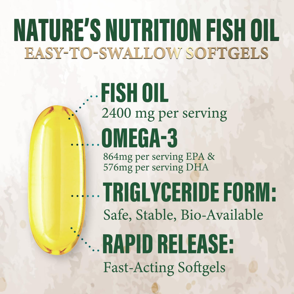 Omega 3 Fish Oil 2400mg 120 Softgels S86688