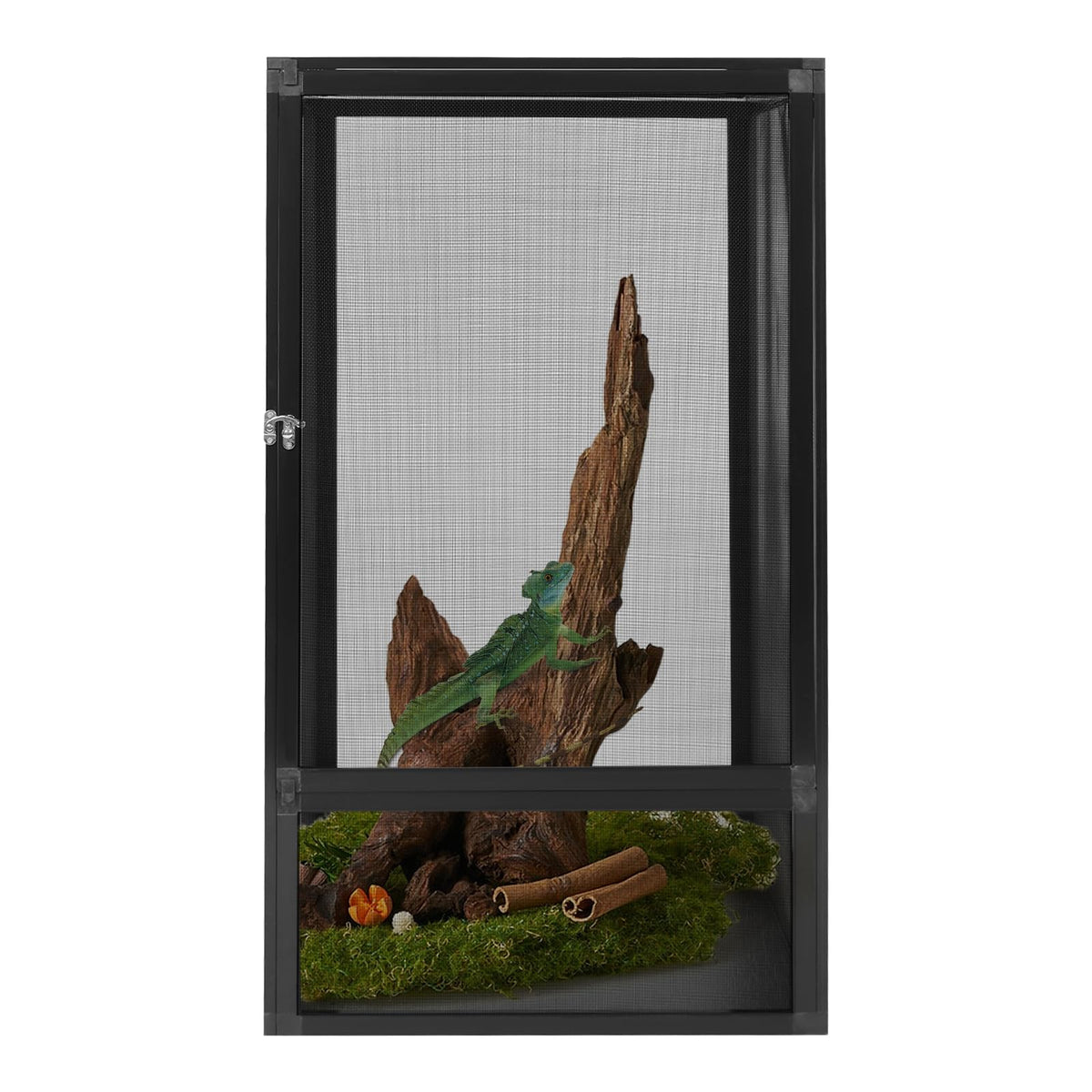 17.7"x17.7"x31.5" Foldable Aluminum Alloy Mesh Reptile Terrarium D101235