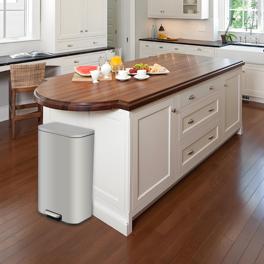 13.2 gal Stainless Steel Step Trash Can F49127