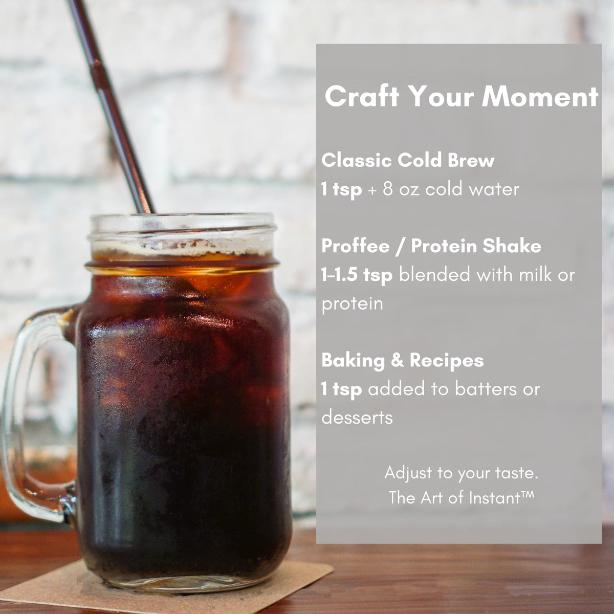 Instant Cold Brew Coffee Powder, 10 oz D7588