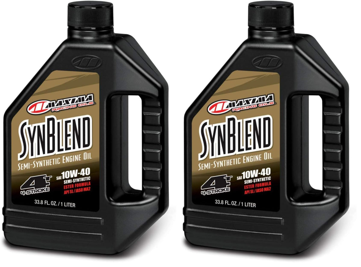 10W-40 Motorcycle Engine Oil 1 Liter Bottle Pack of 2 Q597688