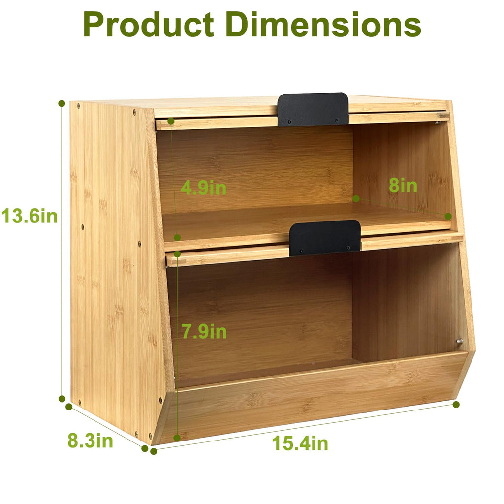 Wooden Bread Box with Window B47248
