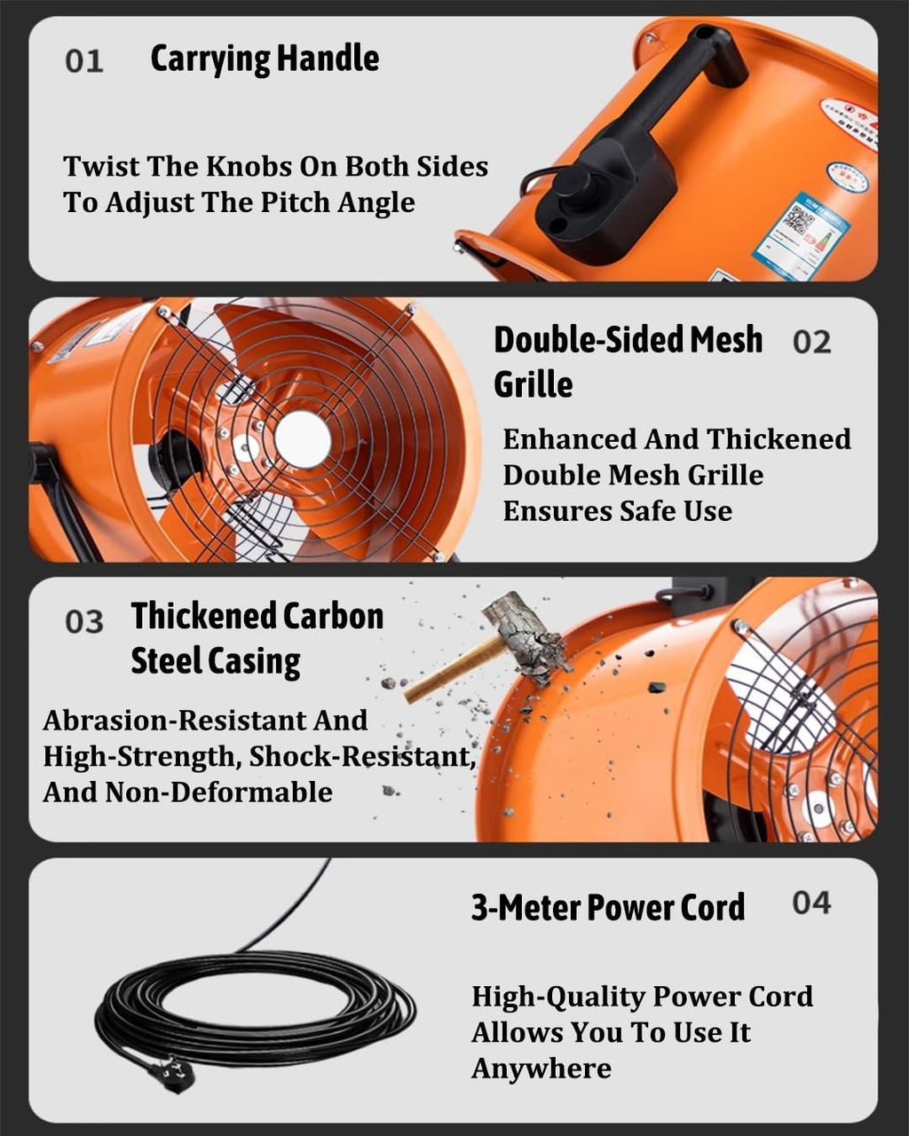 High Velocity Outdoor Pedestal Fan 3-Speed 20in F247