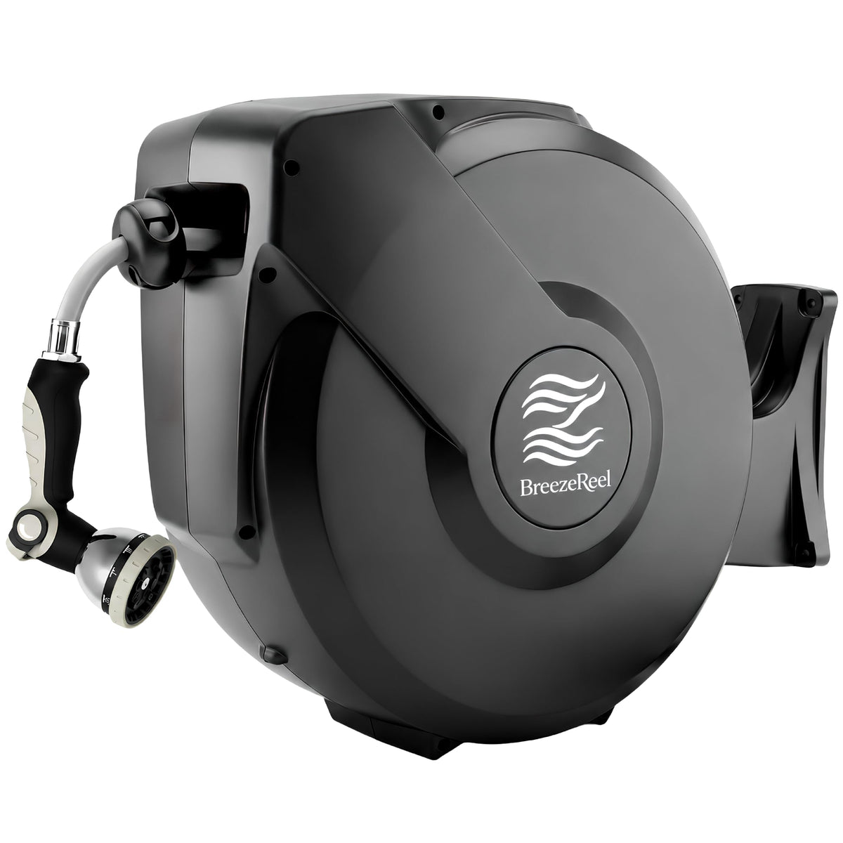 5/8 in x 100 ft Retractable Garden Hose Reel with 10 Patterns Nozzle B73581