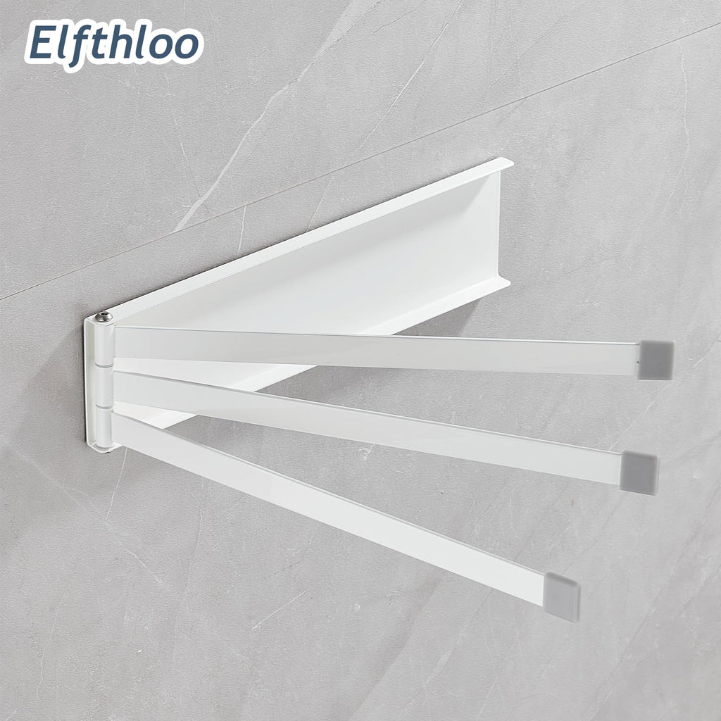 Swivel Kitchen Towel Rack 3-Arm White E534133