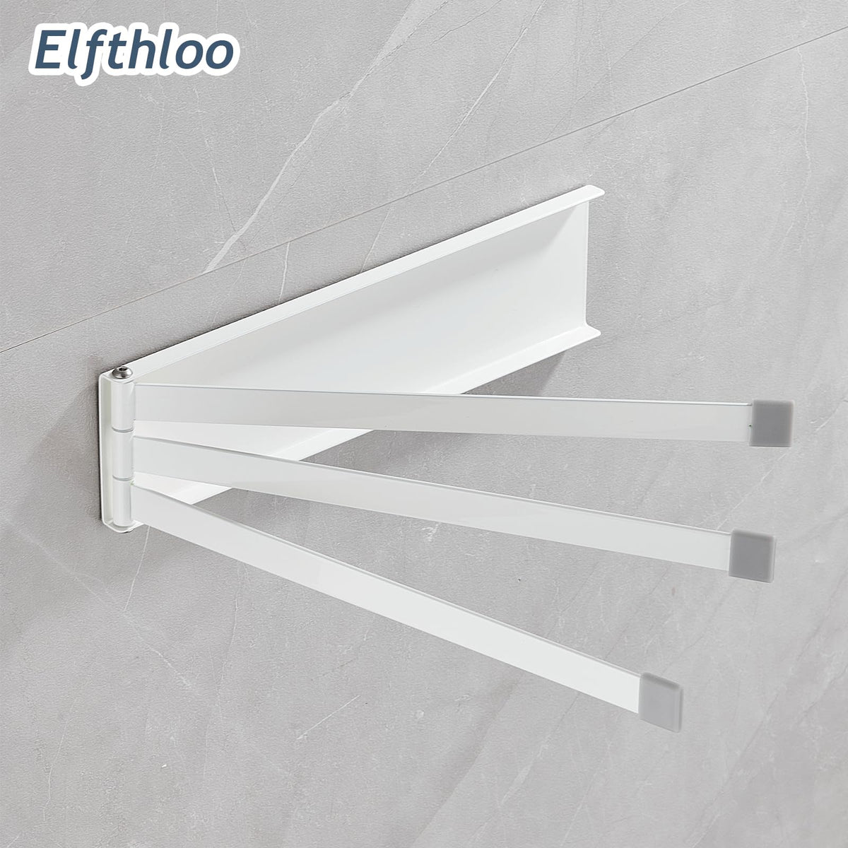 Swivel Kitchen Towel Rack 3-Arm White E534133