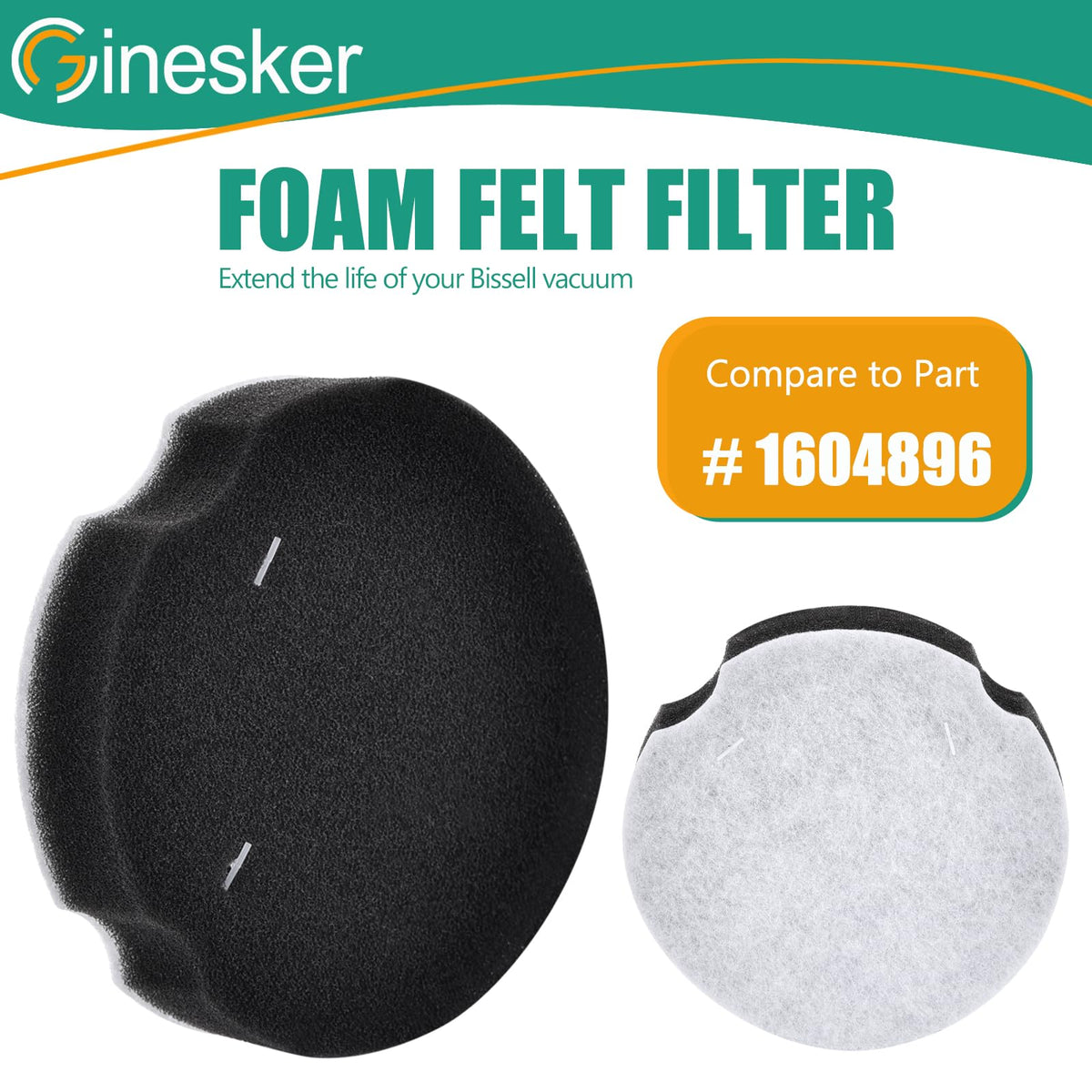 4 Pack Replacement Filters for Upright Vacuum Cleaner C66613