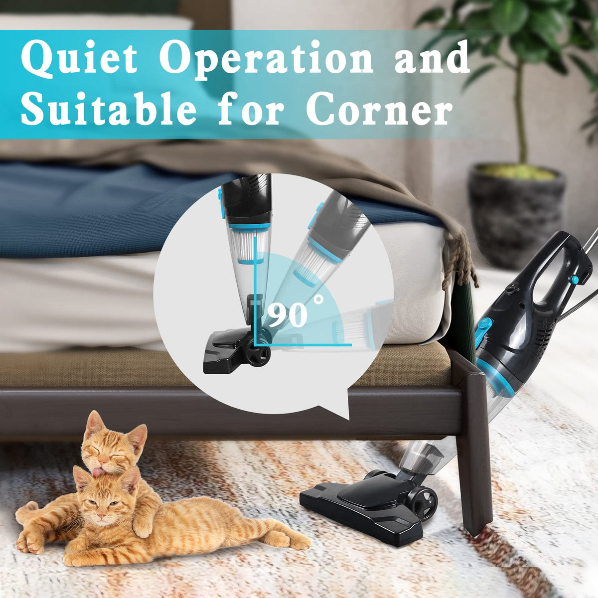 Corded 15KPa Bagless Stick Vacuum Cleaner F966