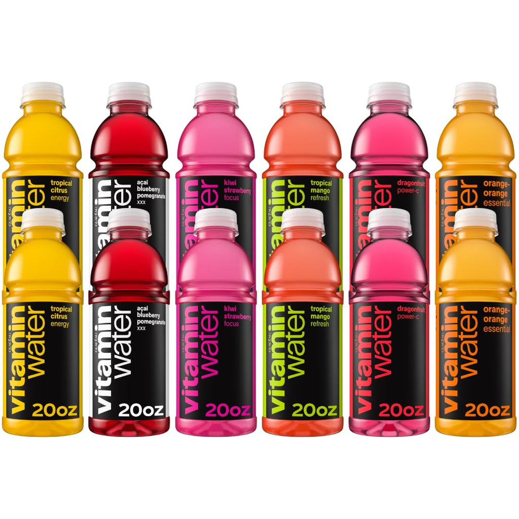 Vitamin Enhanced Water Beverage 12 Pack 20oz Bottles 6 Flavor Variety Pack Y13880