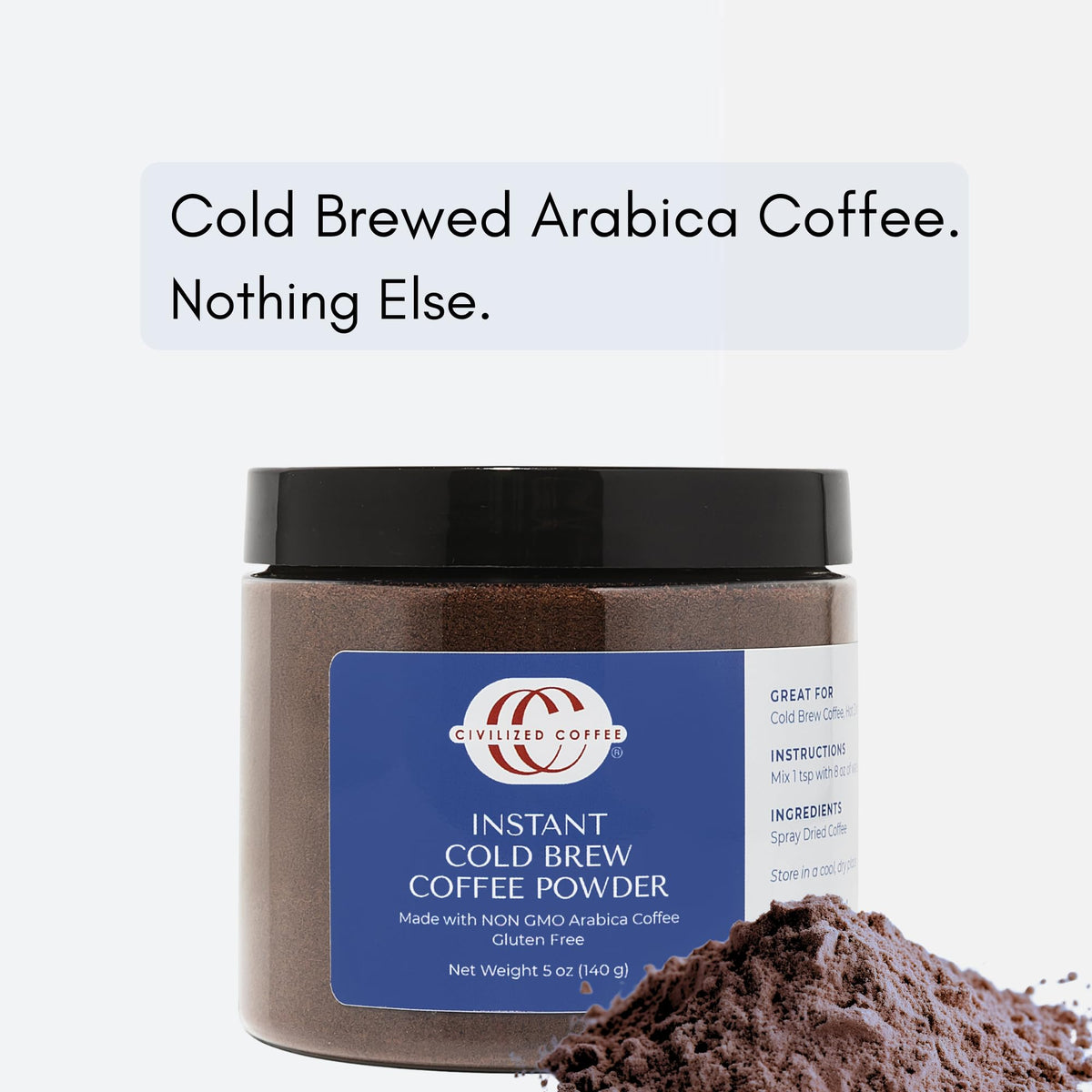 Instant Cold Brew Coffee Powder, 10 oz D7588