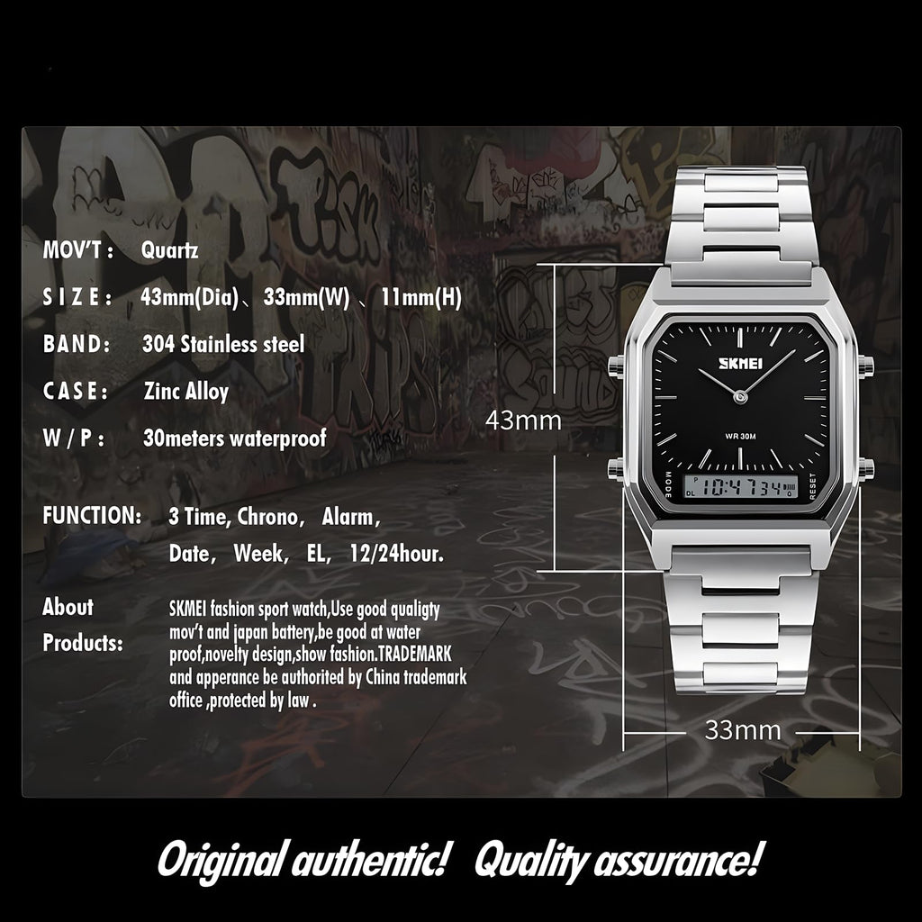 Military Analog Digital Watch D354