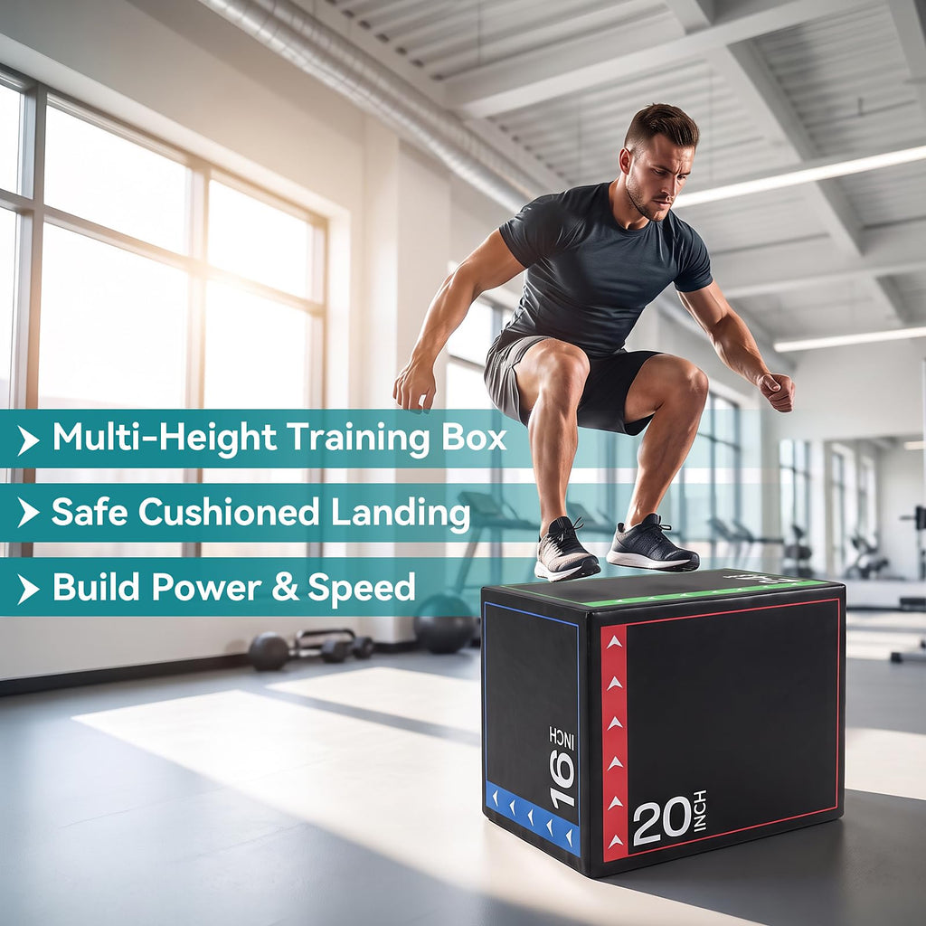 3-in-1 Non-Slip Cushioned Plyometric Jump Box R36483