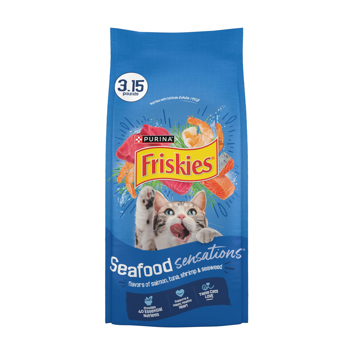 Dry Cat Food Seafood 4 3.15 lb Bags S943975