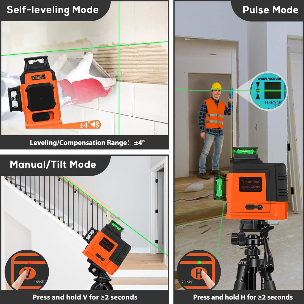 Self Leveling 3D Green Laser Level K978232
