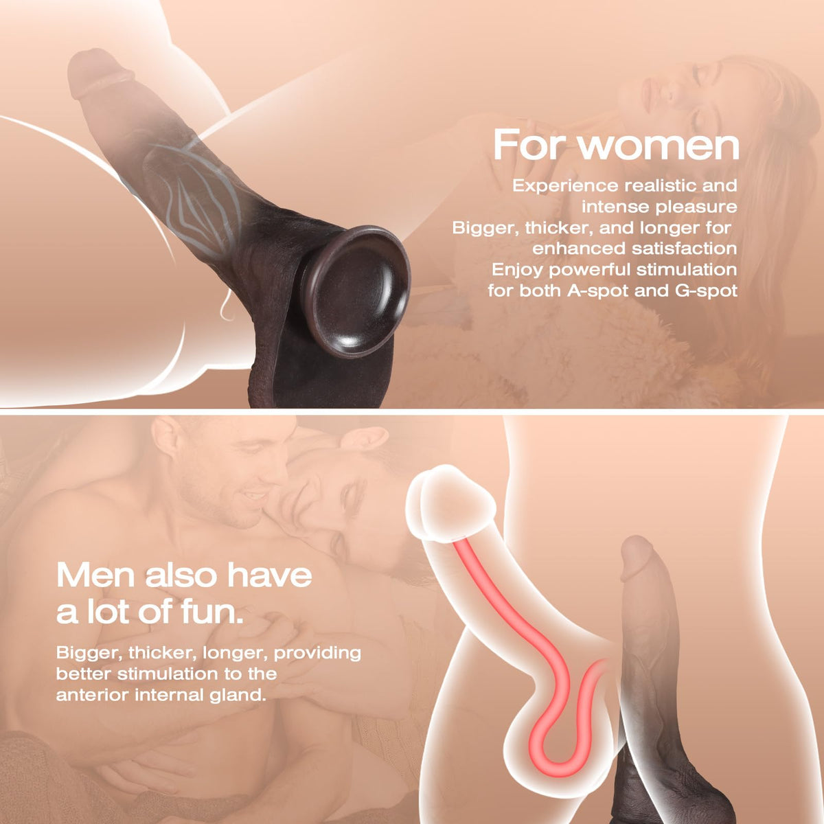 11.5 Inch Black Silicone Dildo L394