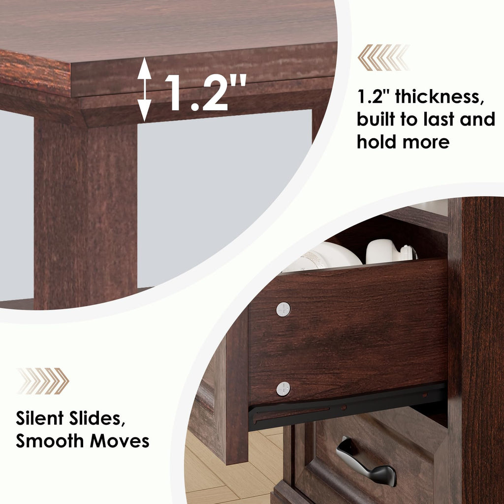 18'' Wood Nightstand with Charging Station N932104